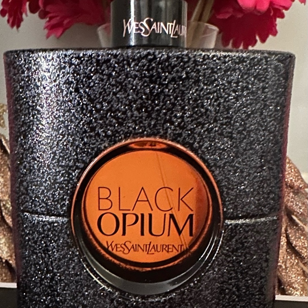 YSL barely used 3 fl Oz Black Opium perfume